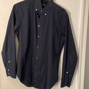Navy Poplin Rag & Bone Fit 2 Tomlin Button Up